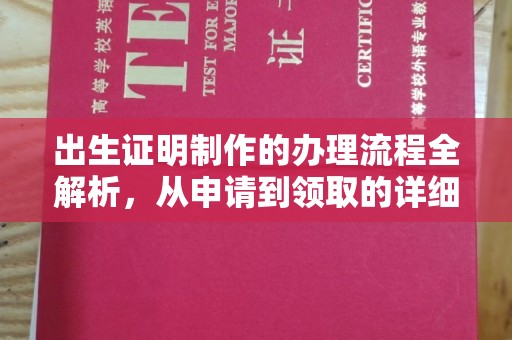 东光出生证明制作的办理流程全解析，从申请到领取的详细指南