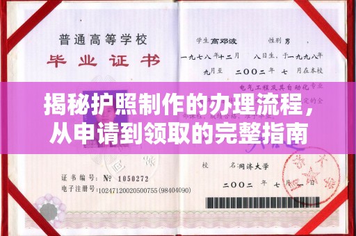 东光揭秘护照制作的办理流程，从申请到领取的完整指南