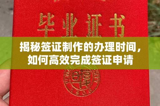 东光揭秘签证制作的办理时间，如何高效完成签证申请