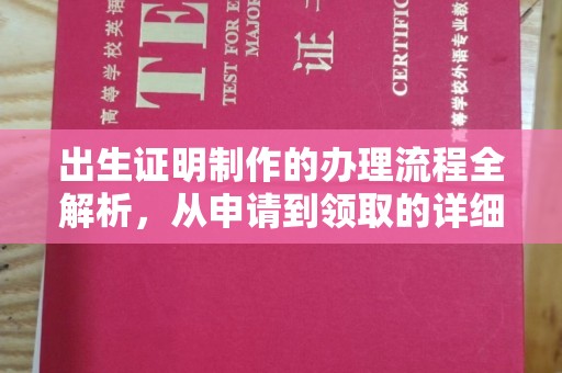 东光出生证明制作的办理流程全解析，从申请到领取的详细指南