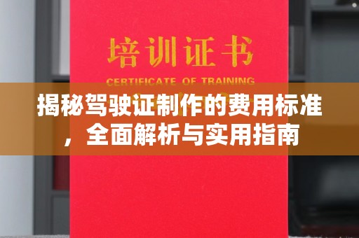 东光揭秘驾驶证制作的费用标准，全面解析与实用指南