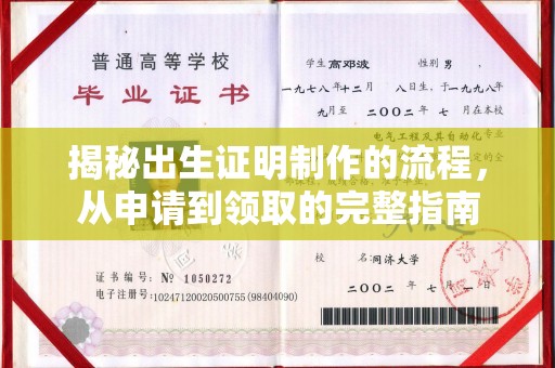 东光揭秘出生证明制作的流程，从申请到领取的完整指南